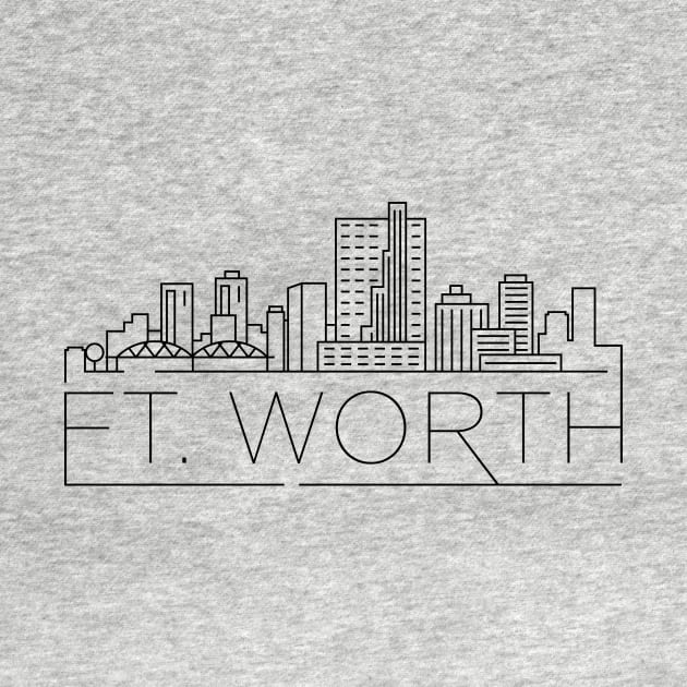 Ft. Worth Minimal Skyline by kursatunsal